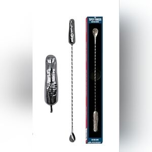 Tipsy Finger Cocktail Stirrer By National Finger Company, Stainless Steel 14in